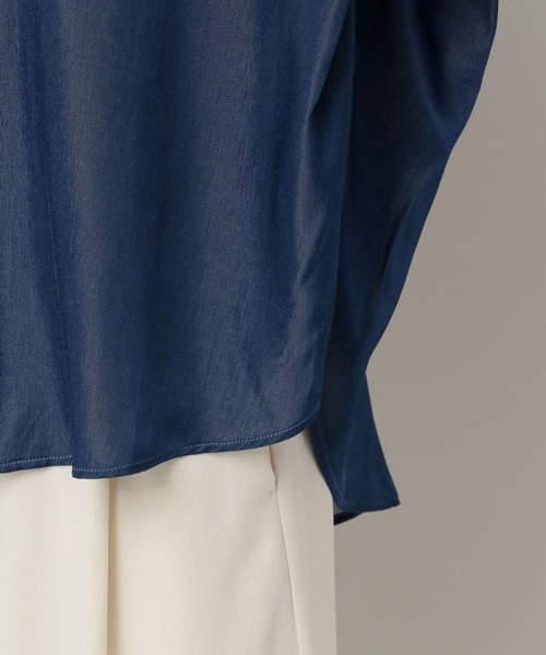 Elura(エルーラ)の「サラサラサマーデニムシャツ(シャツ/ブラウス・レディース・ライトブルー/ネイビー・MEDIUM/LARGE)」の17枚目の写真