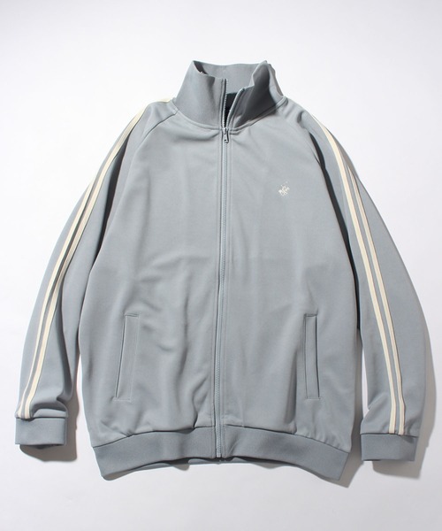 BEVERLY HILLS POLO CLUB（ビバリーヒルズポロクラブ）の「【Beverly Hills Polo Club/ビバリーヒルズポロクラブ】ワンポイントロゴ刺繍 ダンボール サイドライン トラックジャケット（ジャージ・メンズ・スミクロ/ブルー/アイボリー/オレンジ/ネイビー/グレー・M/LL/L）」の5枚目の写真