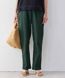 リブ イン コンフォート ラフにはけてすっきり見えする カポック混素材のカポッとパンツ