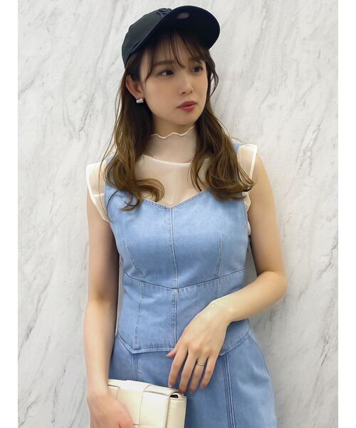 dazzlin(ダズリン)の「ハートネックデニムオールインワン(つなぎ/オールインワン・レディース・ライトブルー/ブラック・SMALL/MEDIUM)」の17枚目の写真