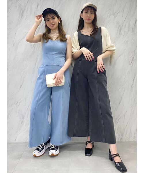 dazzlin（ダズリン）の「ハートネックデニムオールインワン（つなぎ