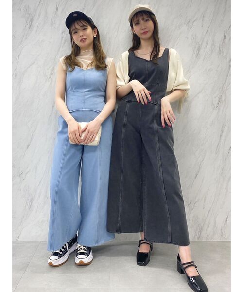 dazzlin（ダズリン）の「ハートネックデニムオールインワン（つなぎ