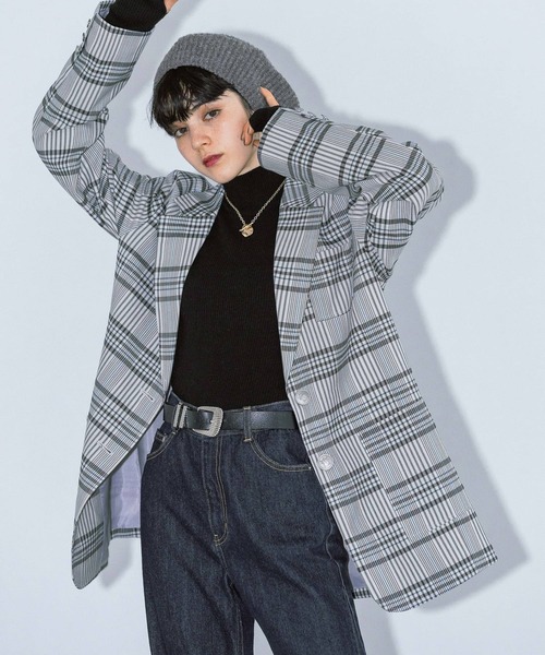 PAGEBOY（ページボーイ）の「ニットベレー（ハンチング/ベレー帽・レディース・ブラック/チャコールグレー/オフホワイト・FREE）」の4枚目の写真