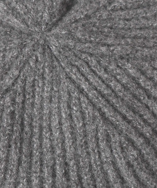 PAGEBOY（ページボーイ）の「ニットベレー（ハンチング/ベレー帽・レディース・ブラック/チャコールグレー/オフホワイト・FREE）」の5枚目の写真