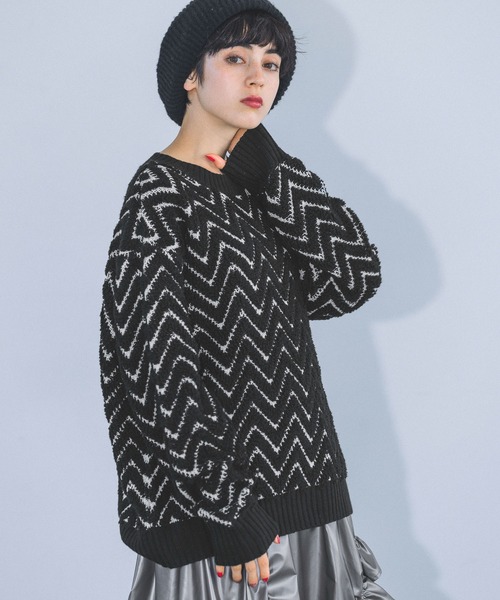 PAGEBOY（ページボーイ）の「ニットベレー（ハンチング/ベレー帽・レディース・ブラック/チャコールグレー/オフホワイト・FREE）」の21枚目の写真