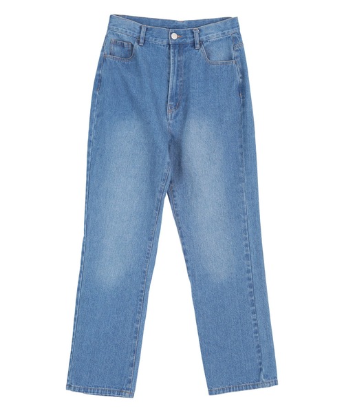 titivate(ティティベイト)の「ハイウエストスリムストレートデニムパンツ(デニムパンツ・レディース・ライトブルー/インディゴブルー/ブルー・S/M/L)」の6枚目の写真