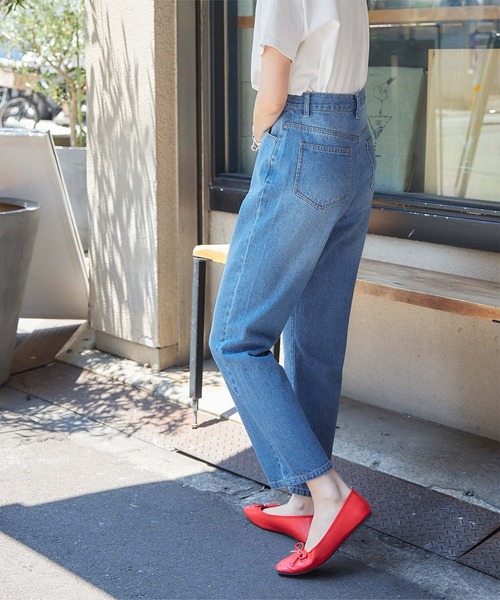 titivate（ティティベイト）の「ハイウエストスリムストレートデニム