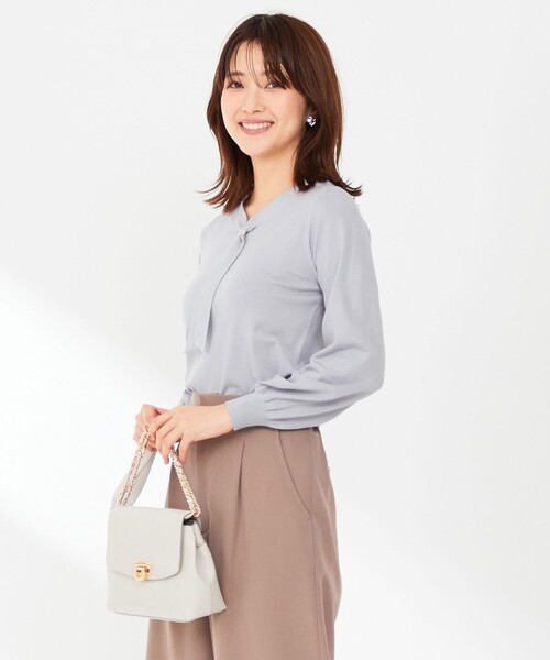 ANY SIS(エニィスィス)の「【洗える】ボウタイ ニット(ニット/セーター・レディース・ブラック系/スカイブルー系/ライトグレー系・0)」の3枚目の写真