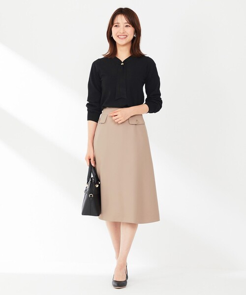 ANY SIS(エニィスィス)の「【洗える】ボウタイ ニット(ニット/セーター・レディース・ブラック系/スカイブルー系/ライトグレー系・0)」の9枚目の写真