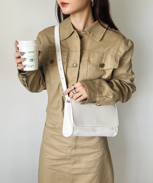 CLEA(クレア)の「【2点SET】ショート丈CPOジャケット+ロングスカート セットアップ(セットアップ・レディース・ベージュ/ブラック・M/L)」の10枚目の写真