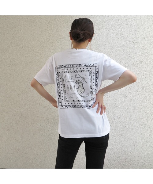 tone(トーン)の「【kocea】LEOPARD GRAPHIC TEE (MA)(Tシャツ/カットソー・レディース・ホワイト/ブラック・S/M/L)」の4枚目の写真