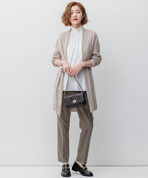 23区(ニジュウサンク)の「【洗える】チェックストレッチ テーパードパンツ(その他パンツ・レディース・ダークブラウン系3/ブラック系3・32/28/30/34)」の8枚目の写真