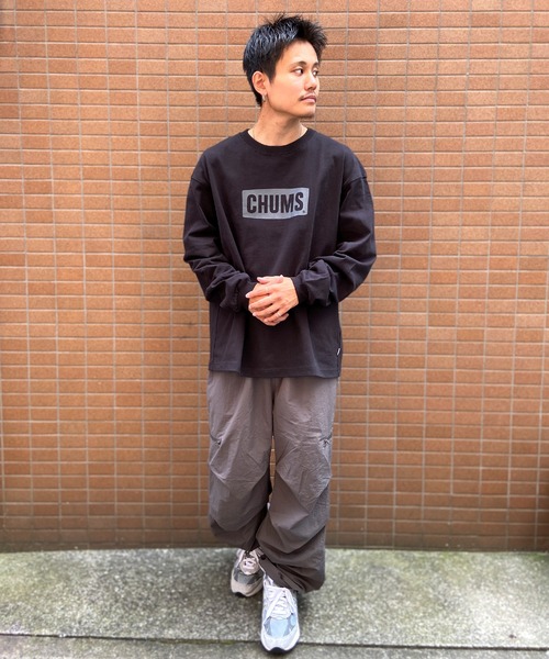 CHUMS（チャムス）の「CHUMS/チャムス ロンＴ/長袖ティシャツ ヘビーウェイト オーバーサイズ CH01-2298（Tシャツ/カットソー・メンズ・ベージュ/ホワイト/ブラック/オリーブ/バーガンディー・L/M/XL）」の13枚目の写真