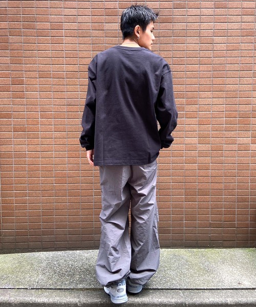 CHUMS（チャムス）の「CHUMS/チャムス ロンＴ/長袖ティシャツ ヘビーウェイト オーバーサイズ CH01-2298（Tシャツ/カットソー・メンズ・ベージュ/ホワイト/ブラック/オリーブ/バーガンディー・L/M/XL）」の11枚目の写真