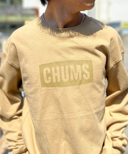 CHUMS（チャムス）の「CHUMS/チャムス ロンＴ/長袖ティシャツ ヘビーウェイト オーバーサイズ CH01-2298（Tシャツ/カットソー・メンズ・ベージュ/ホワイト/ブラック/オリーブ/バーガンディー・L/M/XL）」の9枚目の写真