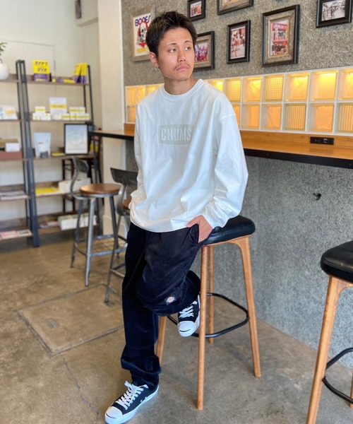 CHUMS（チャムス）の「CHUMS/チャムス ロンＴ/長袖ティシャツ ヘビーウェイト オーバーサイズ CH01-2298（Tシャツ/カットソー・メンズ・ベージュ/ホワイト/ブラック/オリーブ/バーガンディー・L/M/XL）」の20枚目の写真