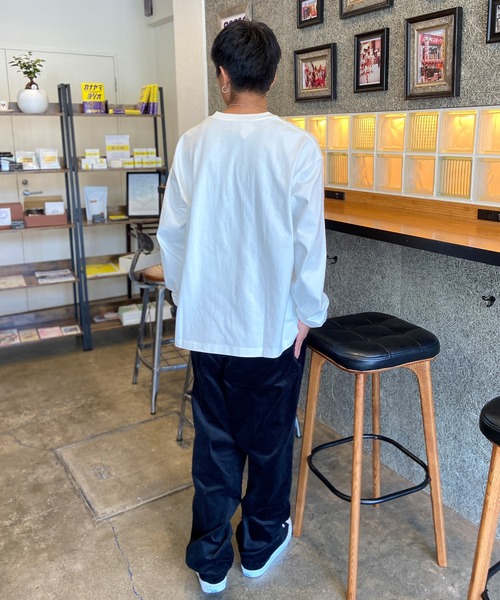 CHUMS（チャムス）の「CHUMS/チャムス ロンＴ/長袖ティシャツ ヘビーウェイト オーバーサイズ CH01-2298（Tシャツ/カットソー・メンズ・ベージュ/ホワイト/ブラック/オリーブ/バーガンディー・L/M/XL）」の18枚目の写真