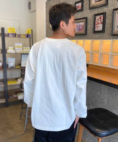 CHUMS（チャムス）の「CHUMS/チャムス ロンＴ/長袖ティシャツ ヘビーウェイト オーバーサイズ CH01-2298（Tシャツ/カットソー・メンズ・ベージュ/ホワイト/ブラック/オリーブ/バーガンディー・L/M/XL）」の21枚目の写真