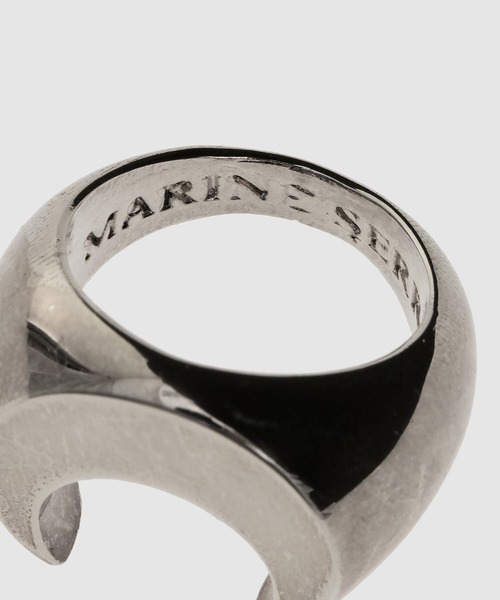 【MARINE SERRE】ゴールド Regenerated Brass Moon リング Regenerated Brass Moon Ring • Marine Serre