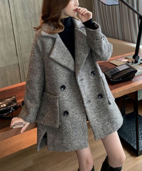 N.s（エヌドットエス）の「ヘリンボーンテーラードコート（テーラード