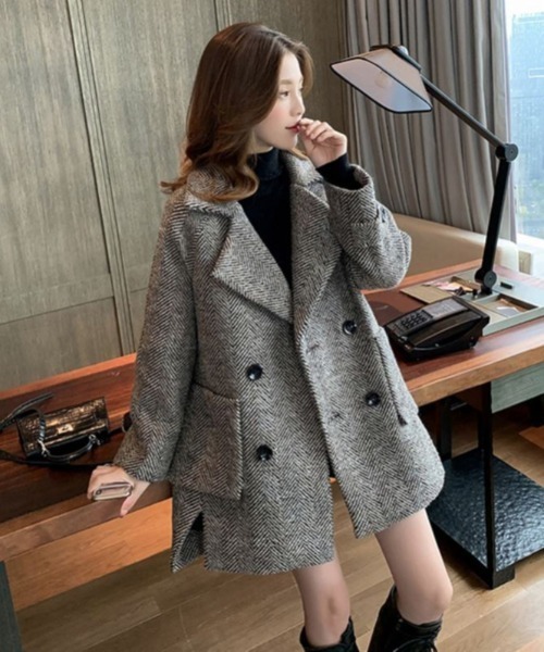 N.s（エヌドットエス）の「ヘリンボーンテーラードコート（テーラード