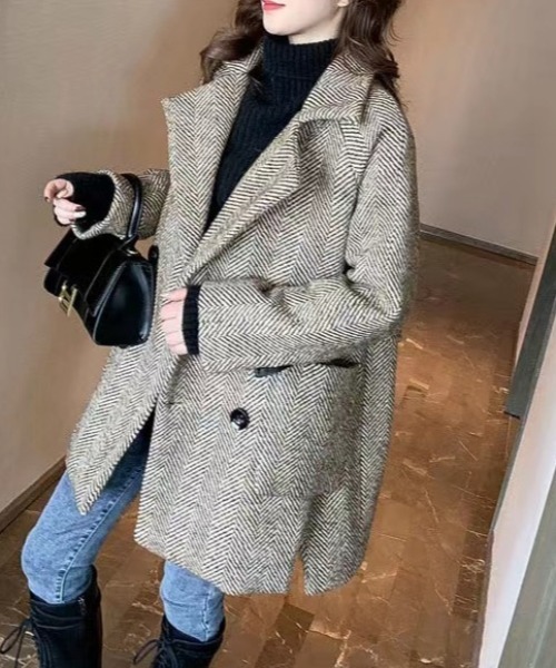 N.s（エヌドットエス）の「ヘリンボーンテーラードコート（テーラード