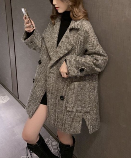 N.s（エヌドットエス）の「ヘリンボーンテーラードコート（テーラード