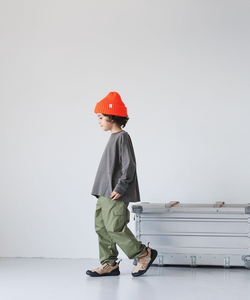 BAYFLOW(ベイフロー)の「ワイドカーゴパンツ(KIDS)(カーゴパンツ・キッズ・ライトグレー/ブラック/カーキ・110cm/140cm/130cm/120cm)」の6枚目の写真