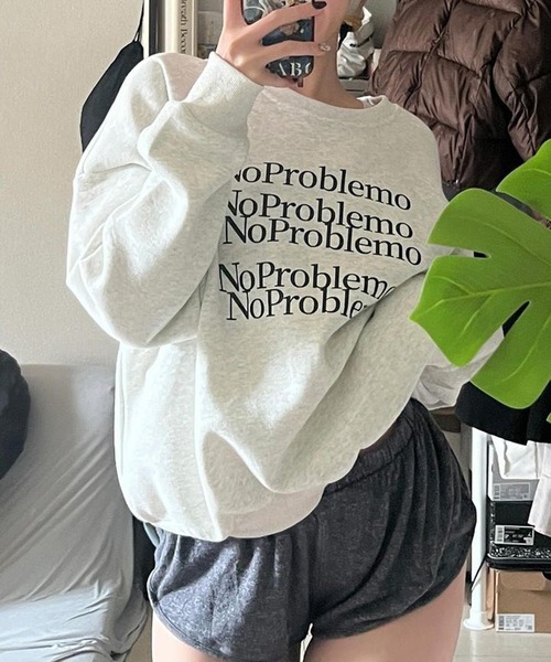 Chick（チック）の「レターロゴクルーネックスウェット（スウェット・レディース・ブラック/グレー・FREE）」の12枚目の写真