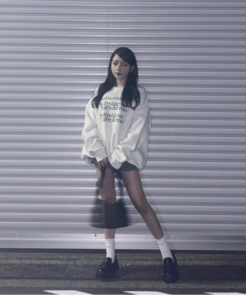 Chick（チック）の「レターロゴクルーネックスウェット（スウェット・レディース・ブラック/グレー・FREE）」の22枚目の写真