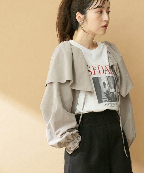 VIS（ビス）の「【上下2WAY】ピーチ起毛ブルゾン（ブルゾン・レディース・ピンク系その他2/スミクロ/ベージュ系その他・FREE）」の4枚目の写真