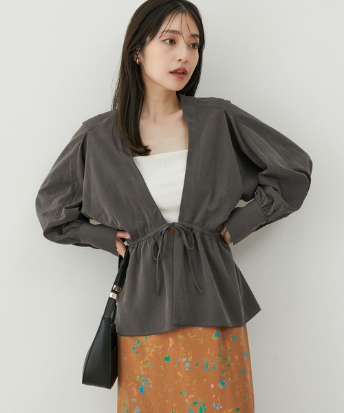 VIS（ビス）の「【上下2WAY】ピーチ起毛ブルゾン（ブルゾン・レディース・ピンク系その他2/スミクロ/ベージュ系その他・FREE）」の5枚目の写真