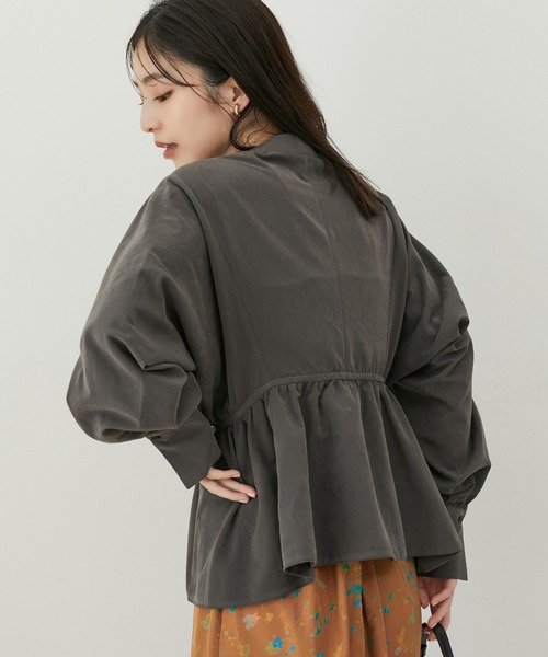 VIS（ビス）の「【上下2WAY】ピーチ起毛ブルゾン（ブルゾン・レディース・ピンク系その他2/スミクロ/ベージュ系その他・FREE）」の6枚目の写真