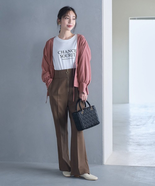 VIS（ビス）の「【上下2WAY】ピーチ起毛ブルゾン（ブルゾン・レディース・ピンク系その他2/スミクロ/ベージュ系その他・FREE）」の12枚目の写真