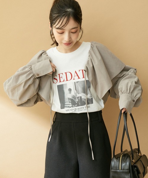 VIS（ビス）の「【上下2WAY】ピーチ起毛ブルゾン（ブルゾン・レディース・ピンク系その他2/スミクロ/ベージュ系その他・FREE）」の13枚目の写真