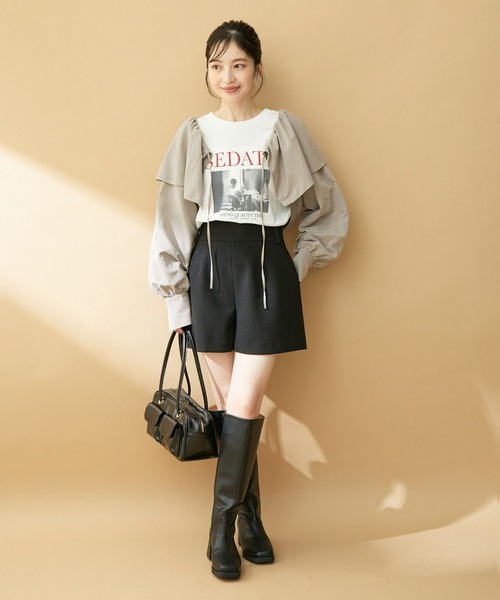 VIS（ビス）の「【上下2WAY】ピーチ起毛ブルゾン（ブルゾン・レディース・ピンク系その他2/スミクロ/ベージュ系その他・FREE）」の16枚目の写真