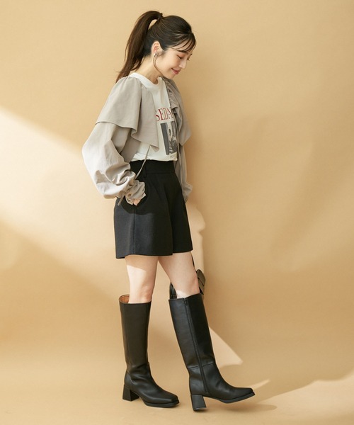 VIS（ビス）の「【上下2WAY】ピーチ起毛ブルゾン（ブルゾン・レディース・ピンク系その他2/スミクロ/ベージュ系その他・FREE）」の17枚目の写真