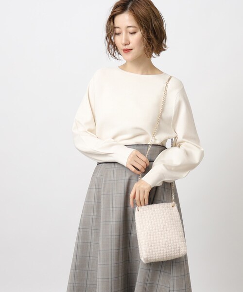 grove（グローブ）の「◆ツイードチェーンミニショルダー（ショルダーバッグ・レディース・ブラック/ブラック系3/アイボリー・00）」の7枚目の写真