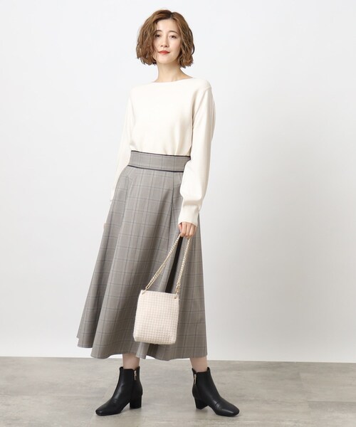 grove（グローブ）の「◆ツイードチェーンミニショルダー（ショルダーバッグ・レディース・ブラック/ブラック系3/アイボリー・00）」の8枚目の写真