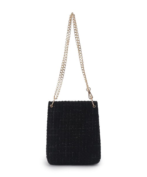 grove（グローブ）の「◆ツイードチェーンミニショルダー（ショルダーバッグ・レディース・ブラック/ブラック系3/アイボリー・00）」の9枚目の写真