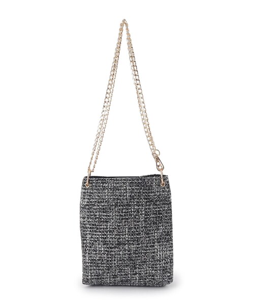 grove（グローブ）の「◆ツイードチェーンミニショルダー（ショルダーバッグ・レディース・ブラック/ブラック系3/アイボリー・00）」の12枚目の写真