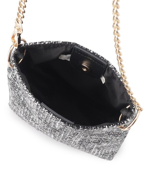 grove（グローブ）の「◆ツイードチェーンミニショルダー（ショルダーバッグ・レディース・ブラック/ブラック系3/アイボリー・00）」の21枚目の写真