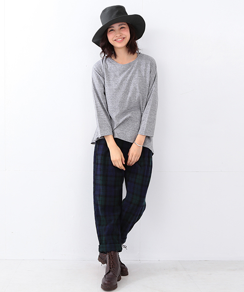 BEAMS BOY（ビームスボーイ）の「BEAMS BOY / タータン ペグトップ パンツ（その他パンツ・レディース・レッド/ネイビー・0/1）」の19枚目の写真