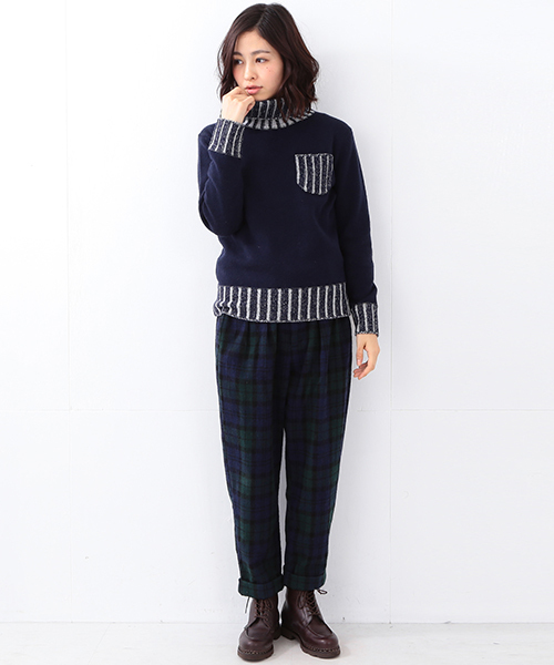 BEAMS BOY（ビームスボーイ）の「BEAMS BOY / タータン ペグトップ パンツ（その他パンツ・レディース・レッド/ネイビー・0/1）」の20枚目の写真