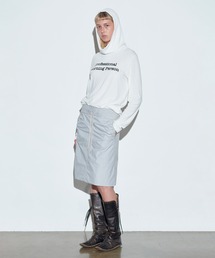 sculptor ローライズスカート　チャコール SCULPTOR（スカルプター）の「Shirring Lowrise Midi Skirt