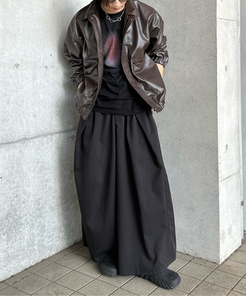 kutir（クティール）の「フェイクレザーブルゾン（ブルゾン・レディース・ブラック/ブラウン・FREE）」の16枚目の写真