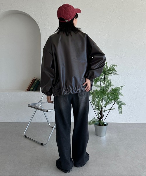 kutir（クティール）の「フェイクレザーブルゾン（ブルゾン・レディース・ブラック/ブラウン・FREE）」の12枚目の写真