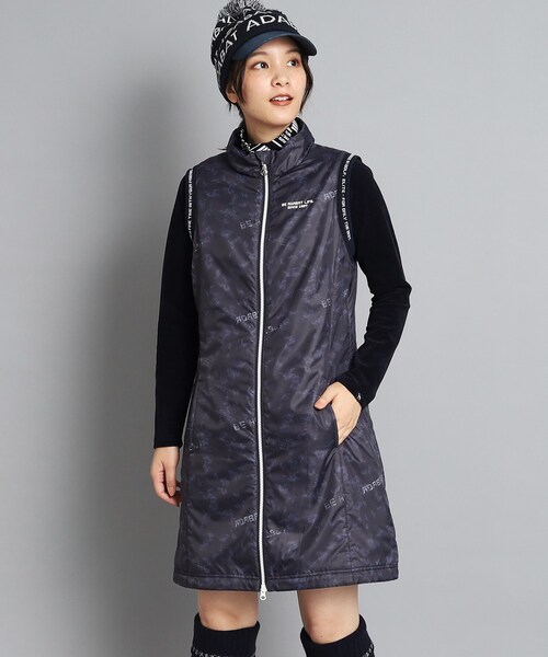 adabat（アダバット）の「◆【撥水／保温性／制電性】フェザープリント 防寒ワンピース（ワンピース・レディース・ブルー系その他2/ホワイト系1・42/40/38/36）」の2枚目の写真