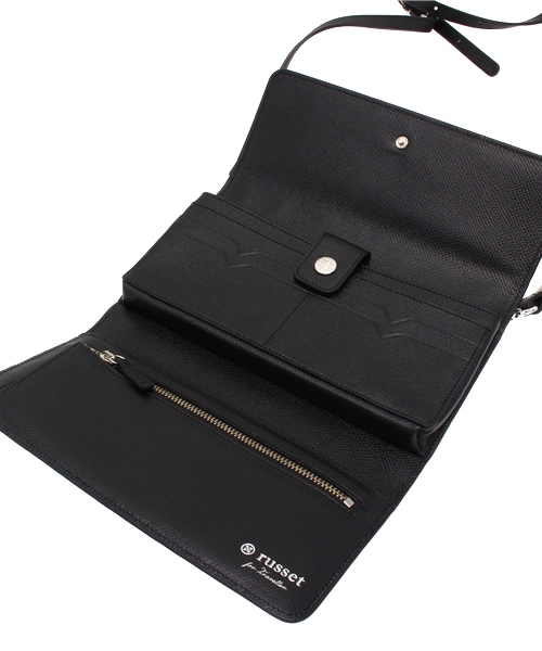 russet for traveller（ラシット　フォー トラベラー）の「レザーショルダーバッグ【Shoulder】（ショルダーバッグ・レディース・ブラック・FREE）」の5枚目の写真
