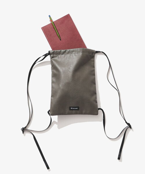 bpr BEAMS（ビーピーアール ビームス ）の「bPr BEAMS / フェイクレザー ナップサック（バックパック/リュック・メンズ・ピンク/ミント/グレー/ベージュ/ブラック/サックスブルー・ONE SIZE）」の3枚目の写真